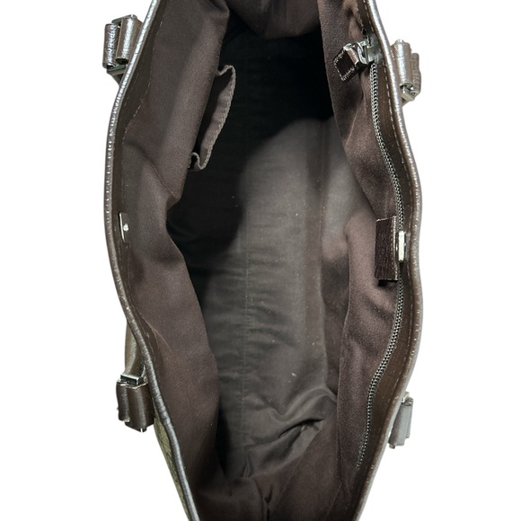 Gucci GG Supreme Canvas Tote Brown Monogram Shoulder Bag Top Handles - Picture 8 of 8